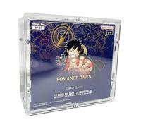 Acrylic Case compatible with One Piece Booster Box Display english OP-01 First Print (blauer Boden) + OP-02
