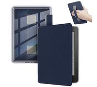 Acrylic Case for 6" Kindle 8th Gen 2016, Navy Blue Ultra-Thin Crystal Clear Cover with Auto Wake/Sleep, Anti-Yellowing Protective Shell for Handheld eReader