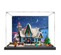 Acrylic case for action figurese 10293 Santa Claus Arrives in Winter Village ,Dustproof Shatterproof for Collectors, dustproof display box for collectibles (Display Case) (background-D)