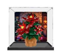 Acrylic case for action figurese for Lego 10370 Poinsettia ,Dustproof Shatterproof for Collectors, dustproof display box for collectibles (Display Case) (background-A)