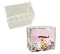Acrylic Case for Pokémon Booster Box - 5mm Thick UV-Resistant Display with Magnetic Lid, Transparent Storage Protector with Logo - Premium Collector Display Case for Cards - Pack of 1