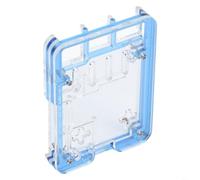 Acrylic Case for Raspberry Pi 5, Lightweight 5-Layer with Active Cooling Fan Heat Dissipation Transparent Shell Protective Enclosure Assembly(Blue)