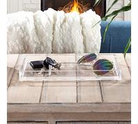 Acrylic Catchall Tray- Decorative Clear Rectangular Modern Minimalist Valet Organizer for