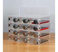 Acrylic Cell Phone Locker Box, Wall-Mounted Storage Cabinet with Password Lock, Secure Cell Phone Lockbox for Offices, Schools, and Public Spaces (40 Devices)