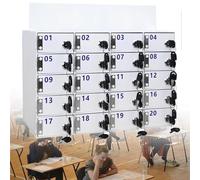 Acrylic Cell Phone Locker Cabinet with Independent Locks Wall-Mounted Storage Unit for Office School Gym & Classroom - Secure 10-Slot Solution