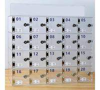 Acrylic Cell Phone Security Locker 12-Slot Transparent Wall-Mounted Storage Cabinet for Mobile Phones nized Phone Display Case for Home and Office Use
