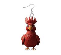 Acrylic Charm, Cute Chicken Hen Earrings, Dangle Jewelry for Women and Girls, Funny Party Favors, Silver Cat Earrings, one size, Acrylic, No Gemstone