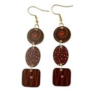 Acrylic Chocolate Cookie Earrings - Playful Heart and Cookie-Inspired Jewelry adding a Fun Element to Outfit, Acrylic, No Gemstone