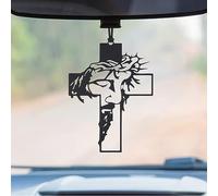 Acrylic Christian Car Hanging, Dream Catcher for Car,Mirror Hanging Accessories, Car Hanging Accessories Interior, Christian Hanging for Car, Decoration Accessories - Dn-1-1Pcs,Transparent