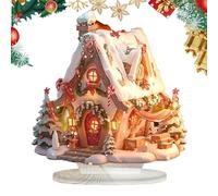 Acrylic Christmas Cottage LED Light Village Table Decor