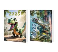 Acrylic Christmas Countdown Calendar - 24 Day Advent Ornament Set | Dinosaur and Alphabet Holiday Decoration with Number Boxes - Funny Christmas for Kids