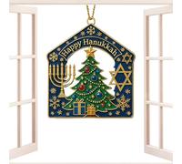 Acrylic Christmas Ornament - 2D Tree Pendant Memories, Elegant Hanukkah Hanging Decoration | Seasonal Display Accessory For Home, Wall, Mantle, Windowsill, Garden, Balcony, Living Room, Bedroom