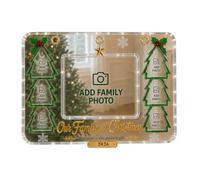 Acrylic Christmas Picture Frame, Clear Family Photo Display | Acrylic Frame With Clear Display For Christmas Family Photos Compatible With Standard Pictures C
