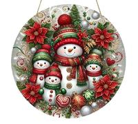 Acrylic Christmas Suncatcher for Windows, 25 x 25 cm, Christmas Suncatcher, Charming Stained Acrylic Suncatcher, Christmas Room Decoration for Hanging, Christmas Hanging