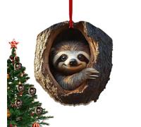 Acrylic Christmas Tree Decor, 2D Acrylic Christmas Ornaments Animals, Cute Pendant Portable Holiday Decorations Wall Bags for Car Mobile Phones Home Family Friends Colleagues