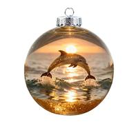 Acrylic Christmas Tree Decorations - Crystal Balls Rainbow Prism 8 x 8 x 10 cm Hanging Christmas Baubles for Tree Decorations, for Wedding, Party, Home | Festive Display for Inn