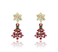 Acrylic Christmas Tree Earrings - Bulk Drop Dangle & Stud Earrings for Women - Fun Cute Holiday Xmas Prom Jewelry, L, Acrylic, No Gemstone
