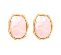 Acrylic Chunky Earrings for Women Resin Large Stud Earrings Clear Statement Earring for Women Trendy Jewelry, M, Metal, No Gemstone