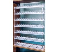 Acrylic Cigarette Display Rack, Wall-Mounted Holder with Automatic Pusher, Multi-Tier Shelves for Store Organization