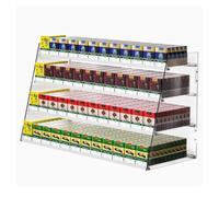 Acrylic Cigarette Display Shelves - Wall Mounted & Countertop Rack with Auto Pusher, Clear Retail Cigarette Holder for Stores, 92x29x30cm, Ideal for Effective Retail Displays
