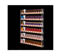 Acrylic Cigarette Display Stand Wall Mounted Holder for markets & Bars Clear Rectangular Box 61.5 x 6 x 77 cm Perfect for Retail Showcase
