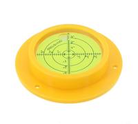 Acrylic Circular Bubble Level Vial for Levels, Floor Levellers & Tool Alignment - 90 mm x 66 mm x 17 mm for Bullseye Level Indicator with Black/Yellow(Yellow)
