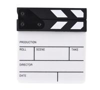 Acrylic Clapper Board Small Crapper Board Durable 6" x 6.5" Action Scene Clapper for Film Making and Educational Purposes