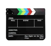 Acrylic Clapperboard 10x12Inch For Film Movie Director Cut Action Scene Dryed Erase Clapper Board