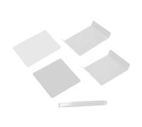 Acrylic clay shaping tool set with 4 acrylic sheet boards and clay roller pin engraving tool press board
