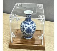 Acrylic Clear Display Case Box 6X6X6 10X10X10 16X16X16 24X24X24 Inch, Transparent Cube Protection Boxes for Action Figures/ Collectibles/ Home Decor, Plastic Cube Case(Brown,40x40x55cm(16x16x22in))