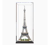 Acrylic Clear Display Case for Lego 10307 Eiffel Tower in Paris Display Box,Building Block Collectibles Transparent Dustproof Showcase Storage Box Stand for (Only Case) (Transparent 3mm)