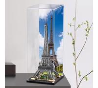 Acrylic Clear Display Case for Lego 10307 Eiffel Tower in Paris Display Box,Building Block Collectibles Transparent Dustproof Showcase Storage Box Stand for (Only Case) (Background 2)