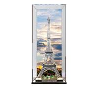Acrylic Clear Display Case for Lego 10307 Eiffel Tower, Paris Display Box,Building Block Collectibles Transparent Dustproof Showcase Storage Box Display Box Stand for (Only Case) (Background 3mm)