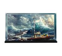 Acrylic Clear Display Case for Lego 21350 Jaws Killer Whale Display Box,Building Block Collectibles Transparent Dustproof Showcase Storage Box Stand for (Only Case)