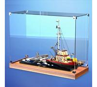 Acrylic Clear Display Case for Lego 21350 Jaws Model, Collectibles Countertop Display Case, Gift, Dust Box, Organizer (Display Box only) (Style A)