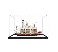 Acrylic Clear Display Case for Lego 21356 Steamships Display Box,Building Block Collectibles Transparent Dustproof Showcase Storage Box Stand for 21356, 3mm Display Box, Only Case (Mirror)