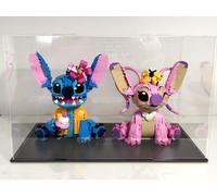Acrylic Clear Display Case for Lilo & Stitch Lego 43257 & 43249 Stitch & Angel