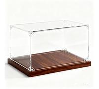 Acrylic Clear Display Case (Wood Grain) (for lego Harry Potter Hogwarts Castle and Grounds 76419), clear display case, dustproof protection, easy assembly LEGO fan display case (box only).3mm