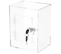 Acrylic Clear Money Saving Box Piggy Bank for Adults Large Capacity Money Bank Savings Jar for Cash Saving with Key Sturdy Enduring Clear money box for Budget and Save Cash Kids Adults 15x12x20cm