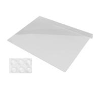 Acrylic Clear Slip Cutting Board, Spacious Chop Board for, p Mat with Non Slip Base, L Size 34x25cm for Cooking and Food Prep