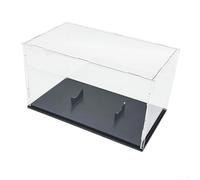 Acrylic Clear Storage Box Case Removable Dustproof Stand Holder Memorabilia Showcase Black Green Football Rugby Display for Standard Size Ball Sports(black)
