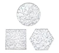 Acrylic clear Wave Ripple Sheet, Clear Acrylic Sheets 3PCS Multiple Shapes 100mm 5mm For Photo Display Decoration