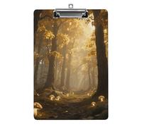 Acrylic Clipboard A4 Size, Lightweight & Durable with Stainless Steel Hanging Hole, Magic Forest Portable Document Organizer Holds 80-100 Sheets for Office, Home, Use