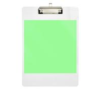 Acrylic Clipboard Pale Green Cute Clip Board for Teacher Student Lawyer Nurse Standard A4 Letter Size Clipboard Low Profile Silver Clip Retractable Hanging Tab 12.5 x 9 Inches