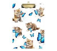 Acrylic Clipboard Playful Kittens Writing Clipboards for Nurses, Lawyers, Doctor Offices A4 Standard Size Clipboards Hardboard Low Profile Gold Clip Retractable Hanging Tab