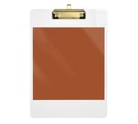 Acrylic Clipboard Sienna Fashion Clipboard for Classrooms, Restaurants, School Letter Size Clipboards Low Profile Gold Clip Retractable Hanging Tab, 12.5" x 9" 12.5 x 9 Inches