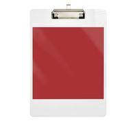 Acrylic Clipboard Titian Red Writing Board for Students, Women, Man Letter Size Clipboard Low Profile Silver Clip Retractable Hanging Tab, 12.5" x 9" 12.5 x 9 Inches