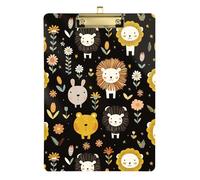 Acrylic Clipboards A4 Size 12.5" x 9" Inspectors Clipboard with Low Profile Clip for Student Teacher Pharmacy Gothic Stars on Night Blue