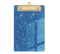 Acrylic Clipboards Fashion Glitter Clipboard Stardard Letter Size Clip Board with Low Profile Gold Clip Cute Confetti Clipboards for Women Side Opening Clipboards Low Profile Glitter Clipboard