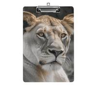 Acrylic Clipboards for Outdoor Office, 8.5x12.5 Stardard Letter A4 Size Clipboard for Social Worker, Nurse, Office Supplies, Lioness Clip Boards with Low Profile Clip